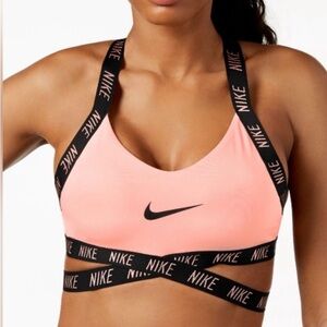 Nike Women's Coral Sports Bra with Black Straps